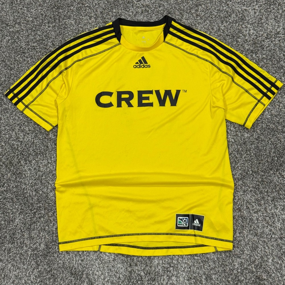 Adidas Columbus Crew MLS Soccer Jersey Mens Medium Yellow Sean 21 P10556 2013